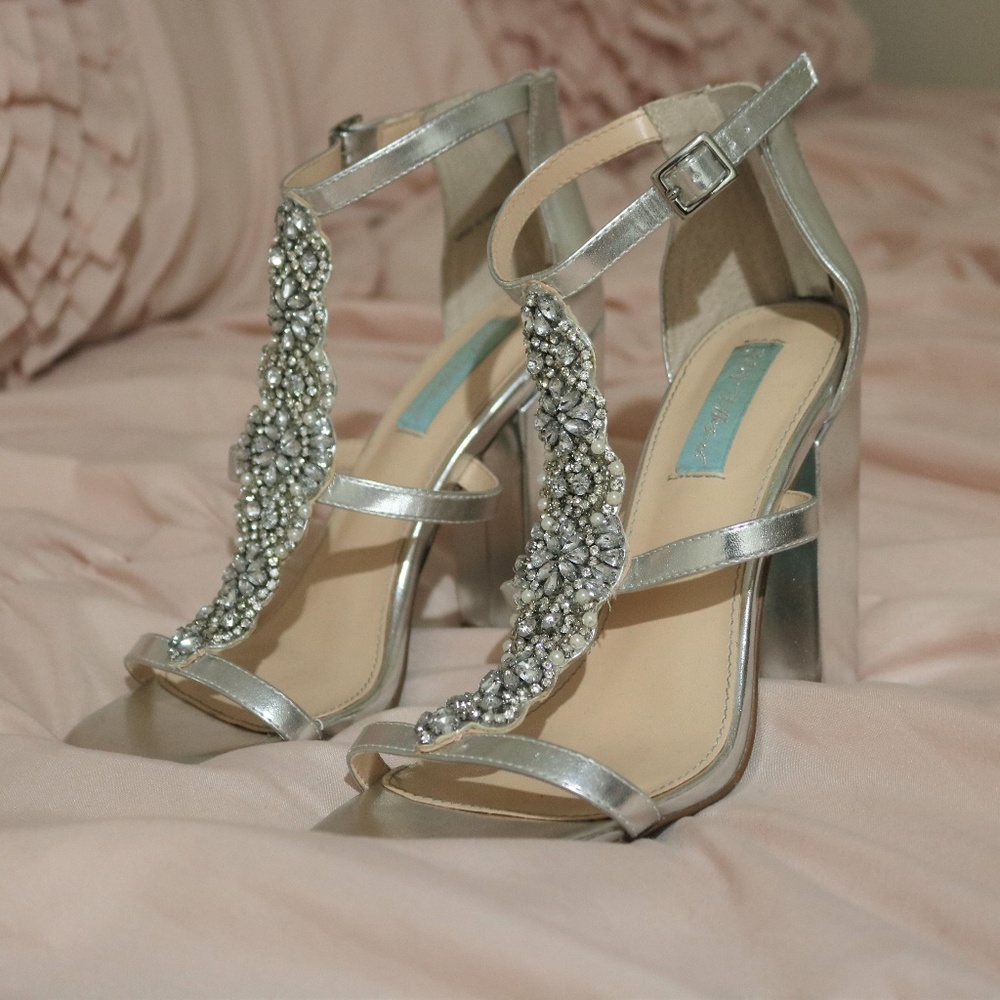 Betsey Johnson Silver Heels